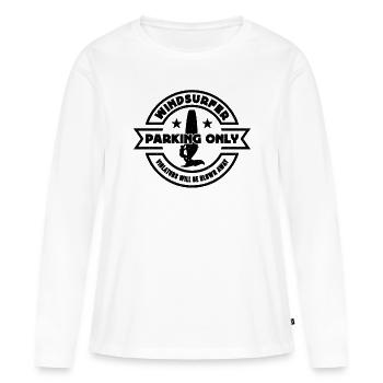 Windsurfer Parking Seuls les contrevenants feront du wakeboard - T-shirt manches longues Premium bio Femme - blanc - Devant - Julia (174cm)