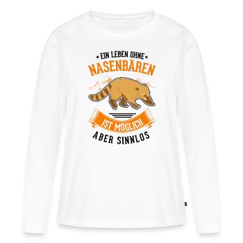 A life without coatis is possible, but pointless - Women's Premium Organic Long Sleeve Shirt - white - Front - Julia (174cm)