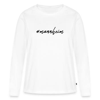 Mannheim - T-shirt manches longues Premium bio Femme - blanc - Devant - Julia (174cm)