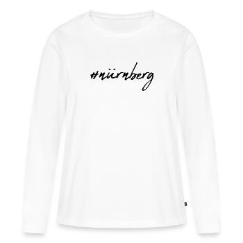 Nuremberg - T-shirt manches longues Premium bio Femme - blanc - Devant - Julia (174cm)