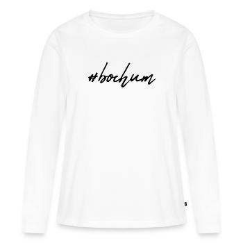Bochum - Frauen Premium Bio Langarmshirt - Weiß - Vorne - Julia (174cm)