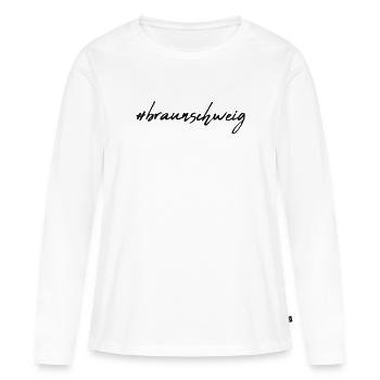 Braunschweig - Women's Premium Organic Long Sleeve Shirt - white - Front - Julia (174cm)