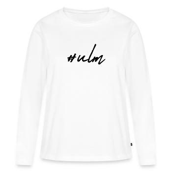 Ulm - T-shirt manches longues Premium bio Femme - blanc - Devant - Julia (174cm)