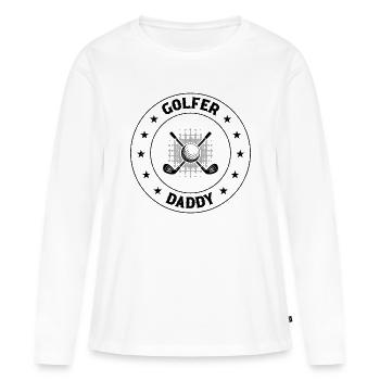 Golfer Daddy - Golfer Player Daddy - T-shirt manches longues Premium bio Femme - blanc - Devant - Julia (174cm)