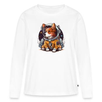 Canine Cosmos - Women's Premium Organic Long Sleeve Shirt - white - Front - Julia (174cm)