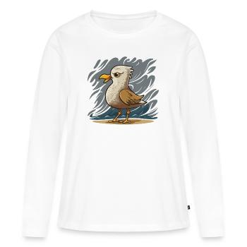 S’envoler au soleil - T-shirt manches longues Premium bio Femme - blanc - Devant - Julia (174cm)