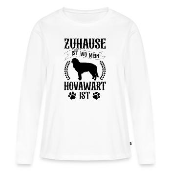 Hovawart ist mein Zuhause Derber Bauernhund - Frauen Premium Bio Langarmshirt - Weiß - Vorne - Julia (174cm)