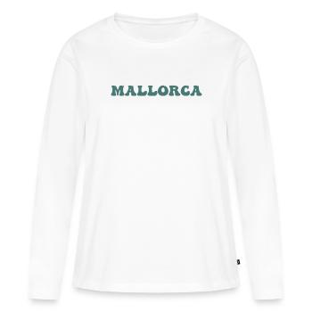 Majorque - T-shirt manches longues Premium bio Femme - blanc - Devant - Julia (174cm)