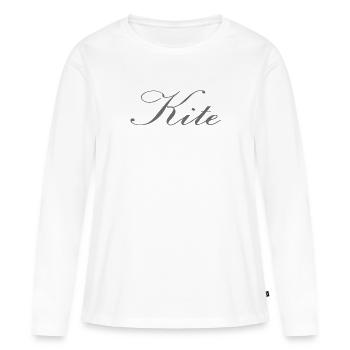 kite - Women's Premium Organic Long Sleeve Shirt - white - Front - Julia (174cm)