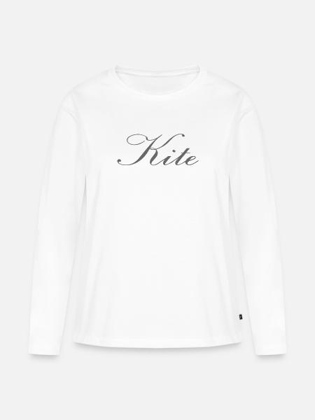 kite - Frauen Premium Bio Langarmshirt - Weiß