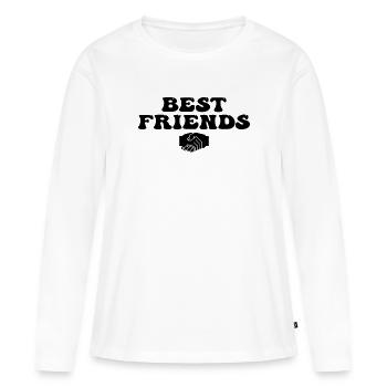 Beste Freunde - Frauen Premium Bio Langarmshirt - Weiß - Vorne - Julia (174cm)