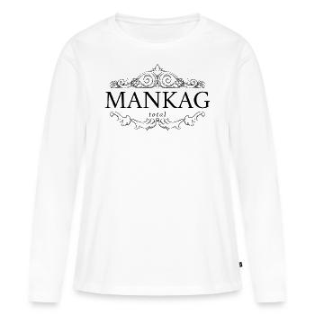 MANKAG - T-shirt manches longues Premium bio Femme - blanc - Devant - Julia (174cm)