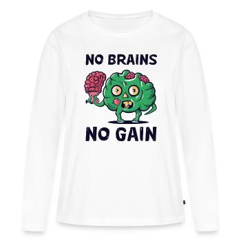 Zombies Zombie Halloween Zombie Costume - T-shirt manches longues Premium bio Femme - blanc - Devant - Julia (174cm)