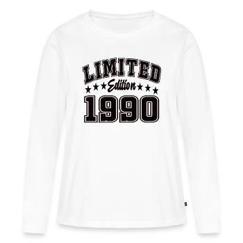 Limited Edition 1990 - Women's Premium Organic Long Sleeve Shirt - white - Front - Julia (174cm)