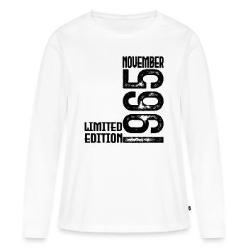November 1965 Jubiläumsgeschenk. November 1965. - Frauen Premium Bio Langarmshirt - Weiß - Vorne - Julia (174cm)