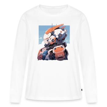 Roboter - Frauen Premium Bio Langarmshirt - Weiß - Vorne - Julia (174cm)