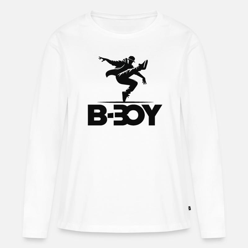 Breakdance Breakdancer Breakdance Kinder - Frauen Premium Bio Langarmshirt - Weiß
