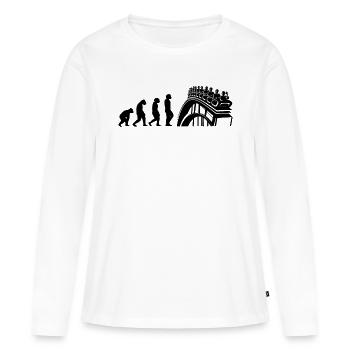 Parc D’attractions, Foire, Fête foraine, Fête foraine - T-shirt manches longues Premium bio Femme - blanc - Devant - Julia (174cm)