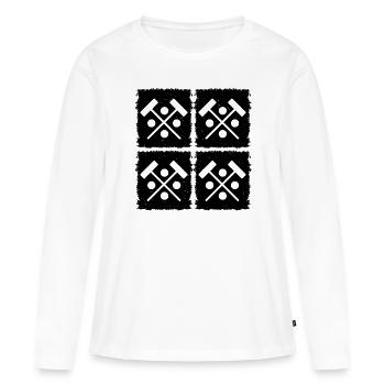 Croquet Maillet Croquet Balle Croquet - T-shirt manches longues Premium bio Femme - blanc - Devant - Julia (174cm)