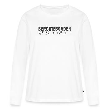 Coordonnées GPS de Berchtesgaden - T-shirt manches longues Premium bio Femme - blanc - Devant - Julia (174cm)