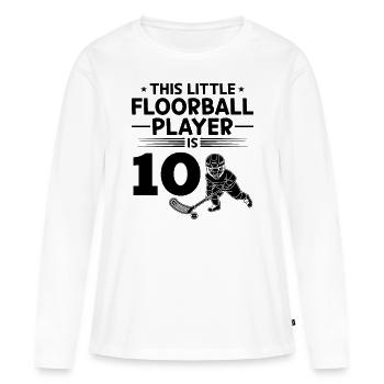 This Little Floorball Player Is 10 Years Old Floor - Women's Premium Organic Long Sleeve Shirt - white - Front - Julia (174cm)