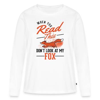 Cadeau de renard Renard roux - T-shirt manches longues Premium bio Femme - blanc - Devant - Julia (174cm)