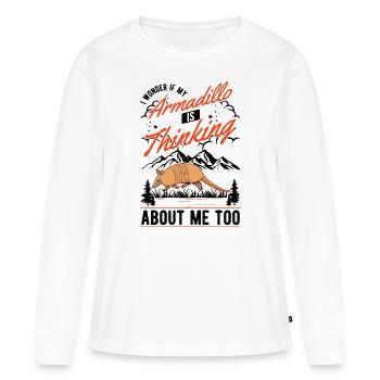 Tatou cadeau tatou - T-shirt manches longues Premium bio Femme - blanc - Devant - Julia (174cm)