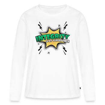 Integrity is my superpower trait - Women's Premium Organic Long Sleeve Shirt - white - Front - Julia (174cm)