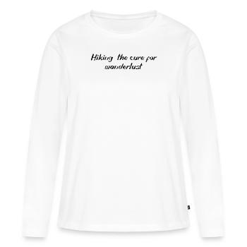 Wandern - Hiking: the cure for wanderlust - Women's Premium Organic Long Sleeve Shirt - white - Front - Julia (174cm)