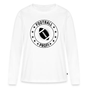 Professionnel de football américain - Professionnel de football - T-shirt manches longues Premium bio Femme - blanc - Devant - Julia (174cm)