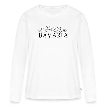 Montagnes de Bavière - T-shirt manches longues Premium bio Femme - blanc - Devant - Julia (174cm)