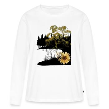 Tod Ende Reinkarnation Jenseits Natur Trauer - Frauen Premium Bio Langarmshirt - Weiß - Vorne - Julia (174cm)