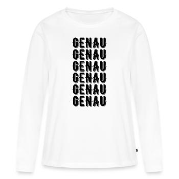 Dicton vraiment drôle - T-shirt manches longues Premium bio Femme - blanc - Devant - Julia (174cm)