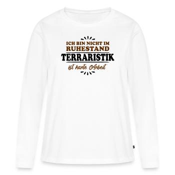 Pensionné de retraite Terrarium de retraité - T-shirt manches longues Premium bio Femme - blanc - Devant - Julia (174cm)