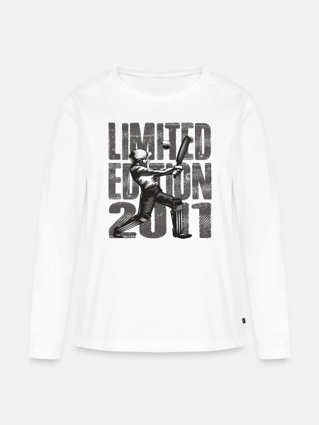 Limited Edition 2011 Limited Edition Cricket - Frauen Premium Bio Langarmshirt - Weiß
