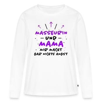 Masseurin Spruch Beruf Lustiges Masseurin Geschenk - Frauen Premium Bio Langarmshirt - Weiß - Vorne - Julia (174cm)