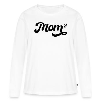 Mother's Day Mom 2 Kids Mom 2 Kids Gift - Women's Premium Organic Long Sleeve Shirt - white - Front - Julia (174cm)