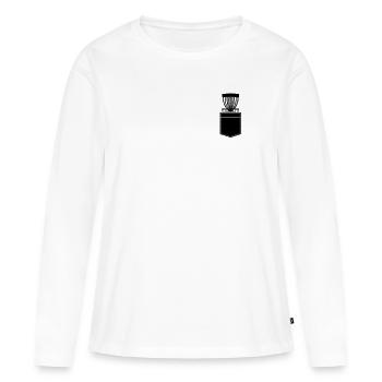 Disc golf basket - Disc Golf Player Disc Golf Disc - Frauen Premium Bio Langarmshirt - Weiß - Vorne - Julia (174cm)
