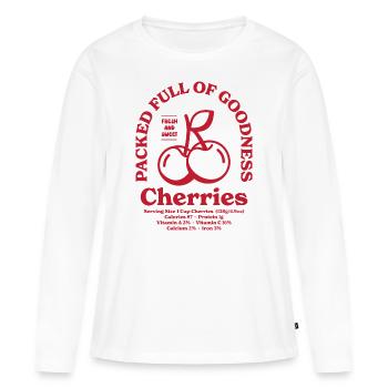 Cherries Nutritional - Women's Premium Organic Long Sleeve Shirt - white - Front - Julia (174cm)
