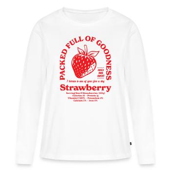 Strawberry Nutritional - Women's Premium Organic Long Sleeve Shirt - white - Front - Julia (174cm)