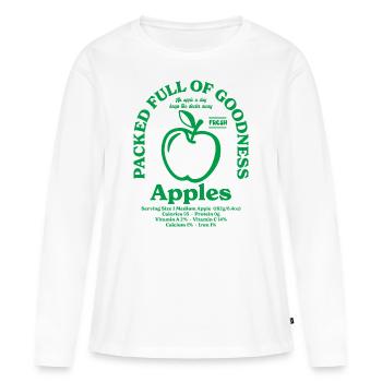 Apple Nutritional - Women's Premium Organic Long Sleeve Shirt - white - Front - Julia (174cm)