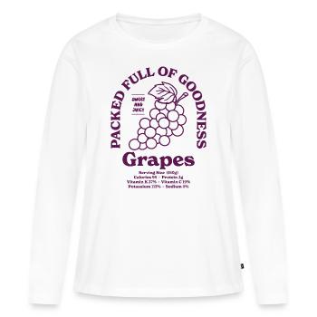 Grapes Nutritional - Women's Premium Organic Long Sleeve Shirt - white - Front - Julia (174cm)