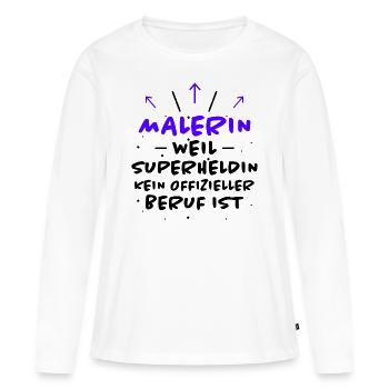 Malerin Spruch Malermeister Beruf Malerin Geschenk - Frauen Premium Bio Langarmshirt - Weiß - Vorne - Julia (174cm)