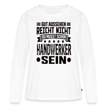 Artisan - T-shirt manches longues Premium bio Femme - blanc - Devant - Julia (174cm)