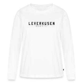 Leverkusen Ma ville - T-shirt manches longues Premium bio Femme - blanc - Devant - Julia (174cm)