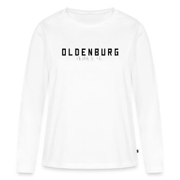 Oldenburg Ma ville - T-shirt manches longues Premium bio Femme - blanc - Devant - Julia (174cm)