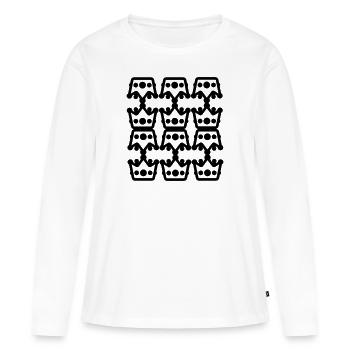 Lampen-Typ-Design - Frauen Premium Bio Langarmshirt - Weiß - Vorne - Julia (174cm)