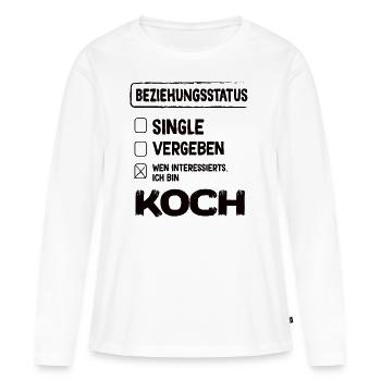Statut de la relation avec Koch - T-shirt manches longues Premium bio Femme - blanc - Devant - Julia (174cm)