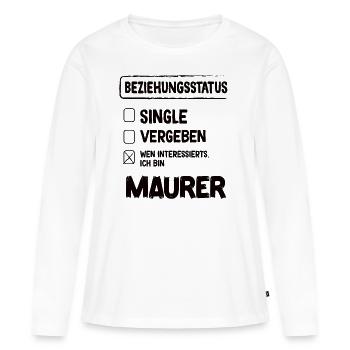 Maurer Relationship Status - Women's Premium Organic Long Sleeve Shirt - white - Front - Julia (174cm)