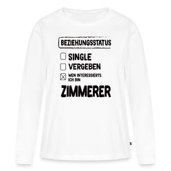 Zimmerer Relationship Status - Women's Premium Organic Long Sleeve Shirt - white - Front - Julia (174cm)